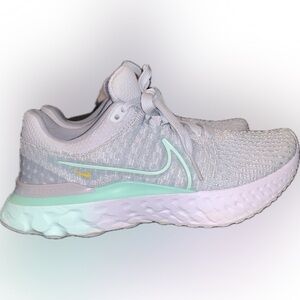 Nike FlyKnit 3 React Infinity Run Street Running Shoes Mint Pure Platinum Foam 7